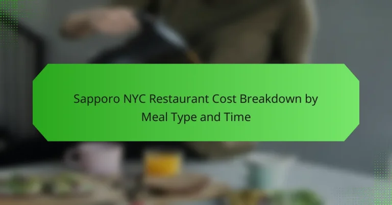 Sapporo NYC Restaurant Cost Breakdown by Meal Type and Time