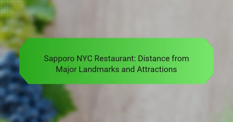 Sapporo NYC Restaurant: Distance from Major Landmarks and Attractions