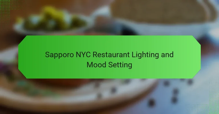 Sapporo NYC Restaurant Lighting and Mood Setting