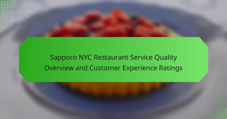 Sapporo NYC Restaurant Service Quality Overview and Customer Experience Ratings