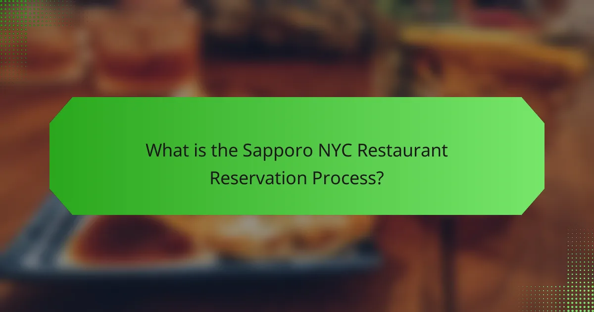 What is the Sapporo NYC Restaurant Reservation Process?